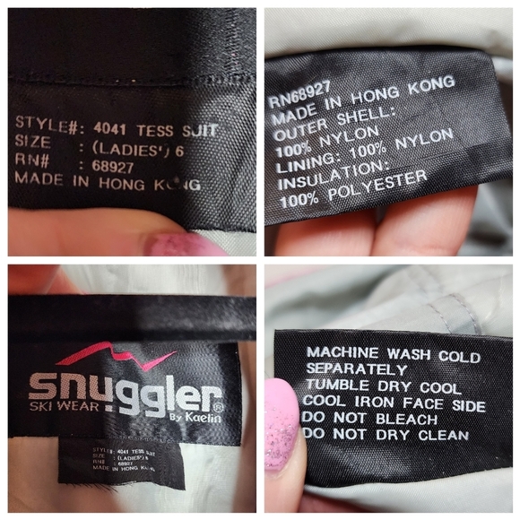 Vintage Snuggler Pink Tess Snowsuit. Women's size 6. - Picture 3 of 16